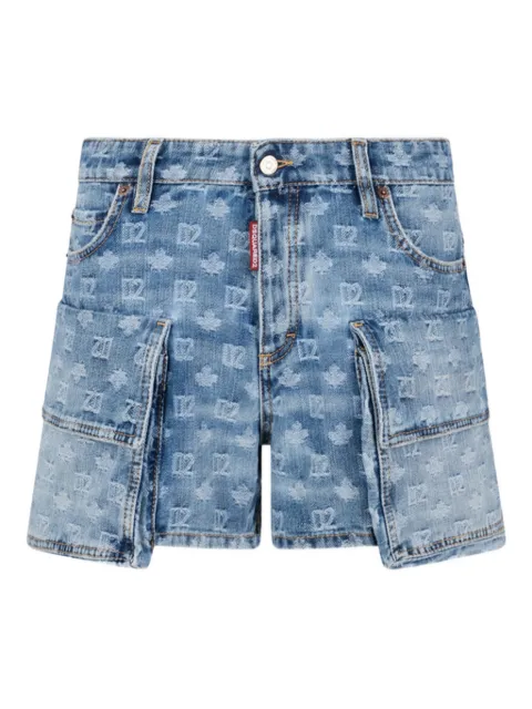 DSQUARED2 light wash cargo shorts Blue S75MU0533D30023