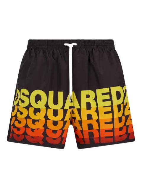 DSQUARED2 Dsquared2 logo midi swim boxers Black D7B626710ISA01