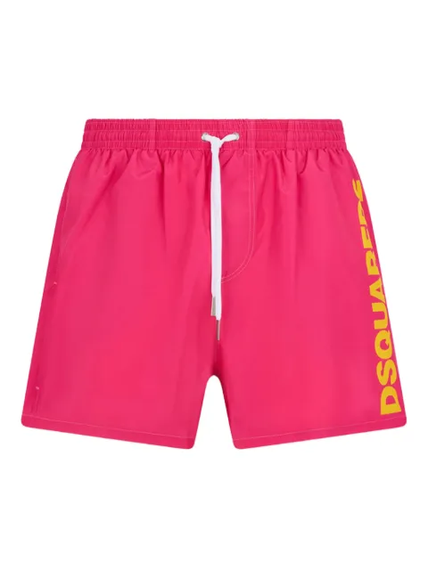 DSQUARED2 logo midi swim boxer shorts Pink D7B626750ISA01