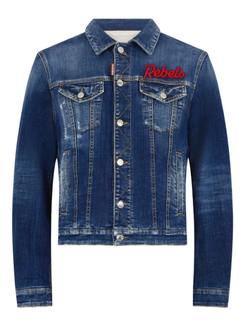 DSQUARED2 dark smoker over jeans jacket Blue S74AM1694S30664