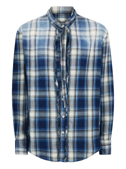 DSQUARED2 wash checked shirt Blue S74DM1032D35206