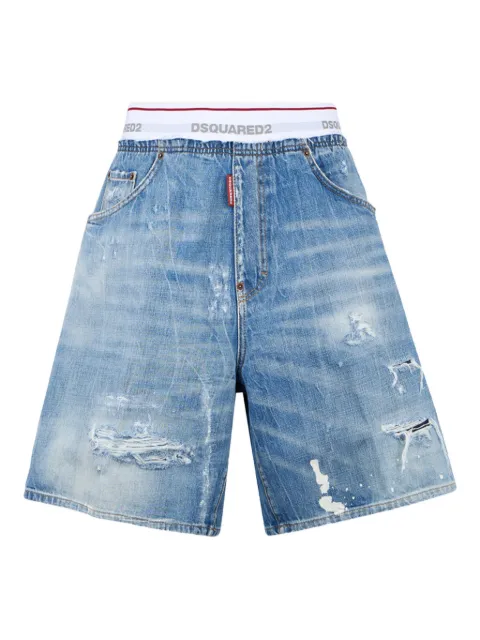 DSQUARED2 light wash Surfer shorts Blue S71MU0886D30038
