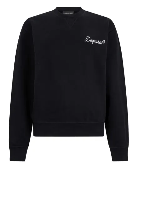 DSQUARED2 D2 Signature Just Right fit crewneck sweatshirt Black S75GU0621D25029