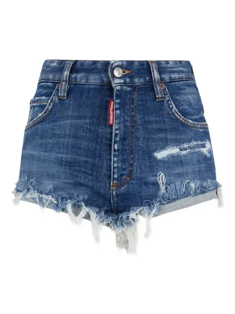 DSQUARED2 medium wash Trucker hot pants Blue S75MU0534S30872