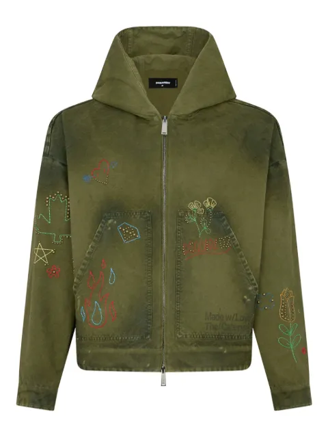 DSQUARED2 hooded jacket Green S71AN0664D35106