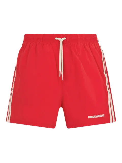 DSQUARED2 logo midi swim boxer shorts Red D7B626670ISA01