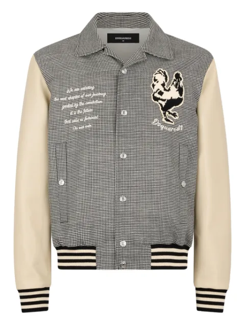 DSQUARED2 Pied de Poule bomber jacket Black S74AM1692D35460