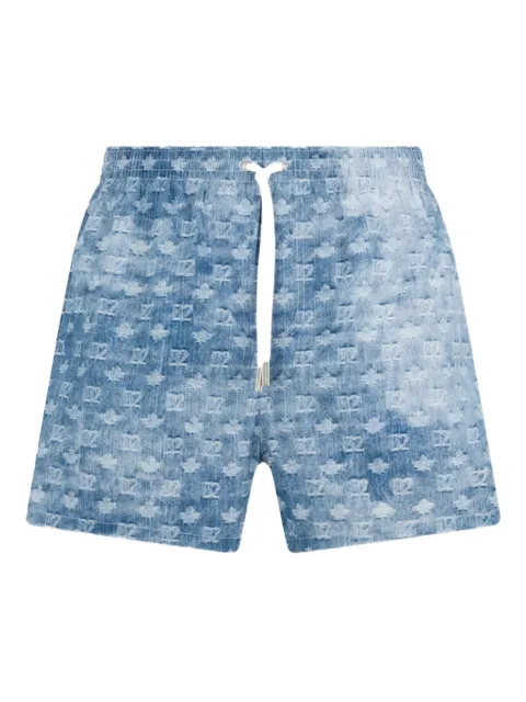 DSQUARED2 D2 Monogram midi swim boxers Blue D7B626810ISA01