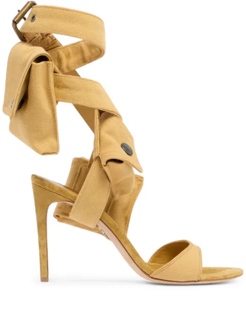 DSQUARED2 Utility Twin heeled sandals Yellow HSW029700300001