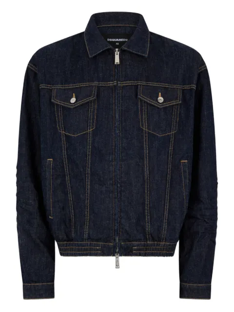 DSQUARED2 dark wash drawstring jeans jacket Blue S74DM1022S30825