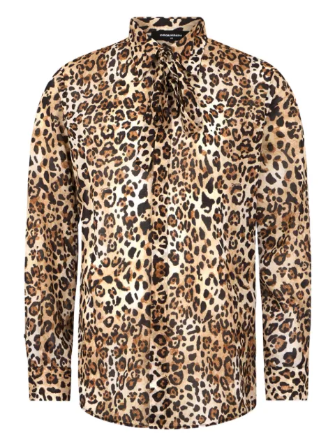 DSQUARED2 Wild2 tie shirt Brown S71DM0841D35479