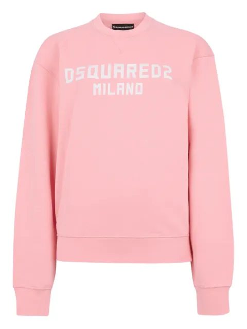 DSQUARED2 Milano Just Right fit crewneck sweatshirt Pink S75GU0631D25028
