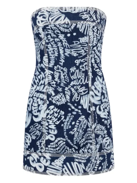 DSQUARED2 dark wash Rebel Hibiscus denim dress Blue S75CV0977D30036