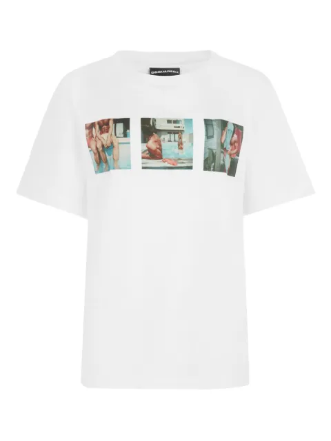 DSQUARED2 x Tom Bianchi D2 Just Right fit T-Shirt White S75GD0517D20106