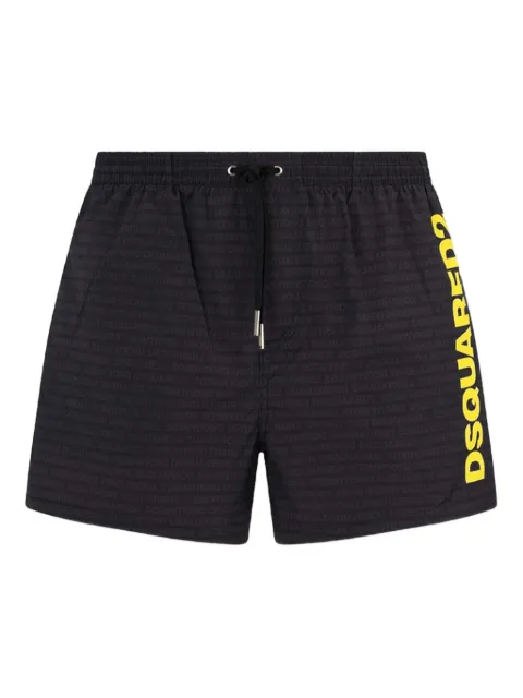 DSQUARED2 logo midi swim boxer shorts Black D7B646600ISA01