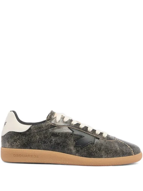 DSQUARED2 cracked leather Dsquared2 Rebels sneakers Grey SNM046843108439