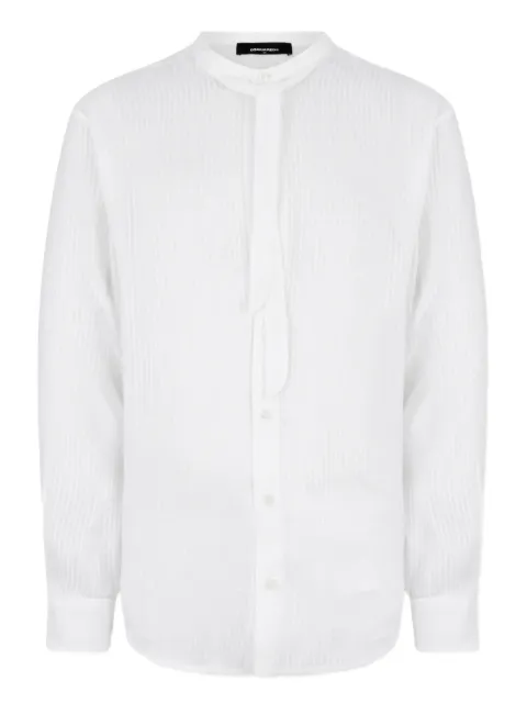 DSQUARED2 linen tie dropped shoulder shirt White S74DM0999D35432
