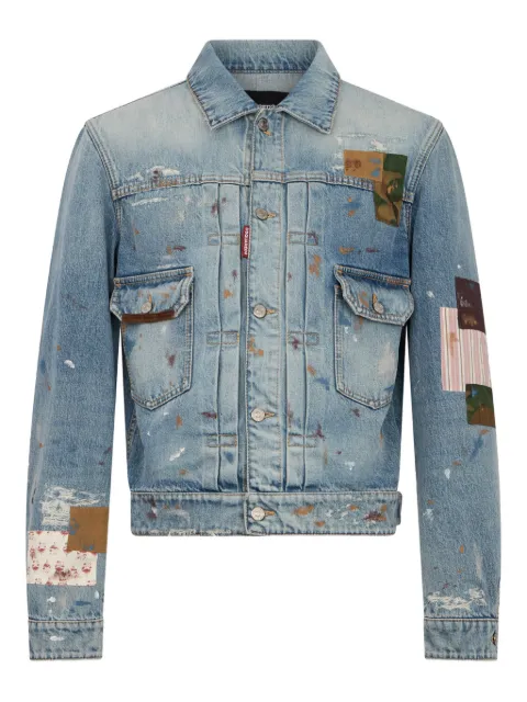 DSQUARED2 medium Manifesto wash Rebel jean jacket Blue S71AN0668D30040
