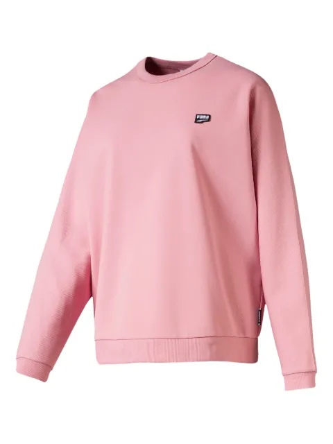 PUMA Dowtown embossed crew-neck sweatshirt Pink 59569514