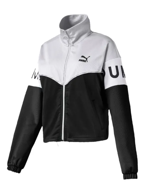 PUMA logo-print track jacket Black 59523901