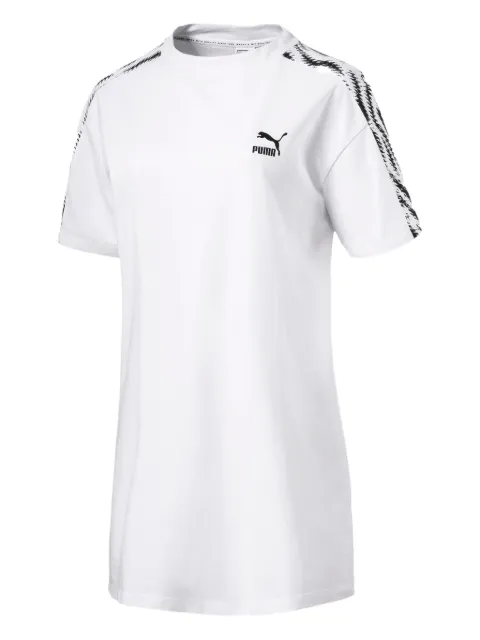 PUMA Wild Pack striped short-sleeve mini dress White 57963702