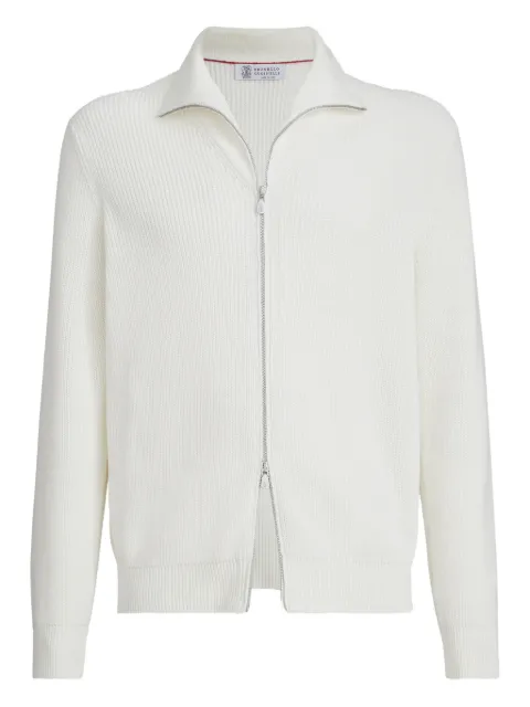Brunello Cucinelli zip-fastening cardigan White M2873356C2723