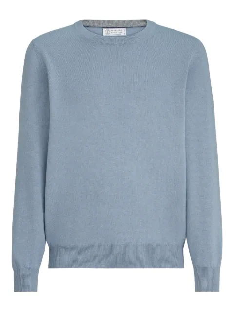 Brunello Cucinelli crew-neck sweater Blue M2200100CMM56