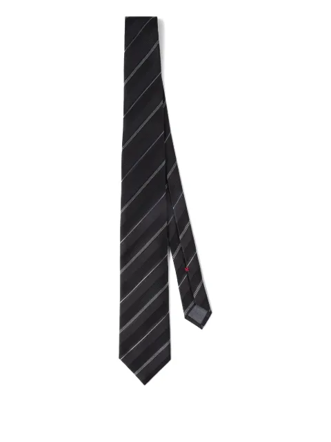 Brunello Cucinelli striped silk tie Black MR8450018C003