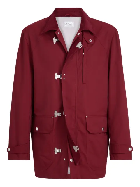 Brunello Cucinelli corduroy-collar cotton jacket Red MY4196575CVI06