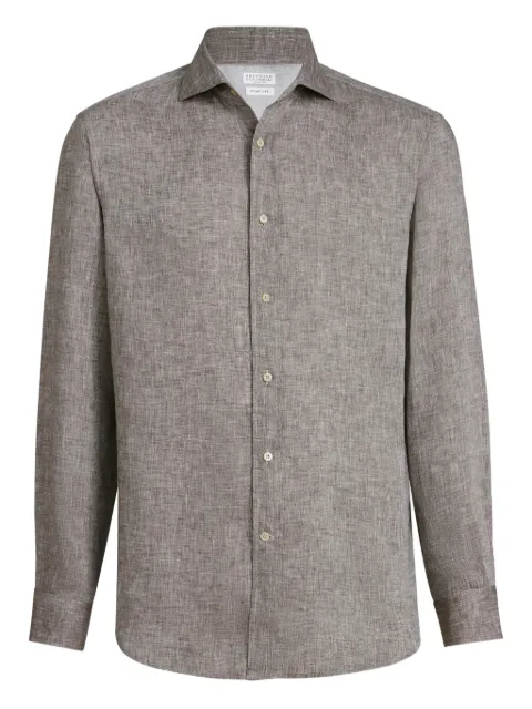 Brunello Cucinelli linen shirt Brown MM6840627C146