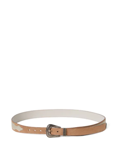 Brunello Cucinelli two-tone detailed buckle belt Brown MAULD210CLD66