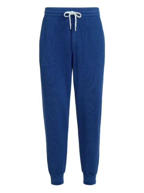 Brunello Cucinelli ribbed-knit track pants Blue M29201019GC7943