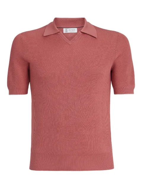 Brunello Cucinelli ribbed T-shirt Red M29400015CIJ11