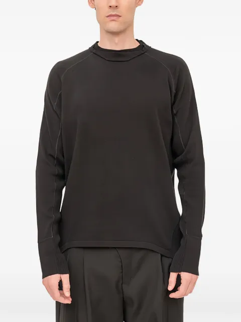 Devoa cotton long-sleeve T-shirt Black KNITLONGSLEEVE