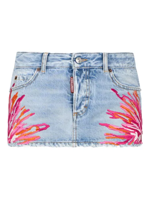 DSQUARED2 light clean jean mini skirt Blue S72MA1057S30839