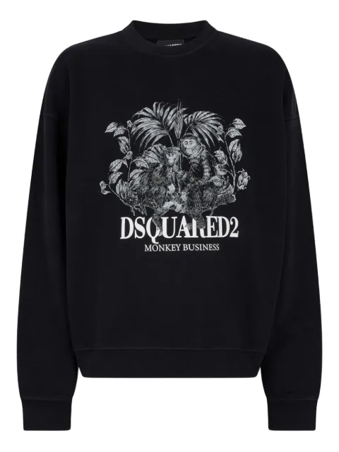 DSQUARED2 Monkey business relax fit crewneck Black S74GU0946D25028