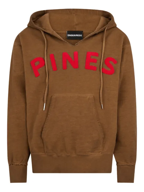 DSQUARED2 dyed long & lean fit hoodie Brown S74GU0941D25028