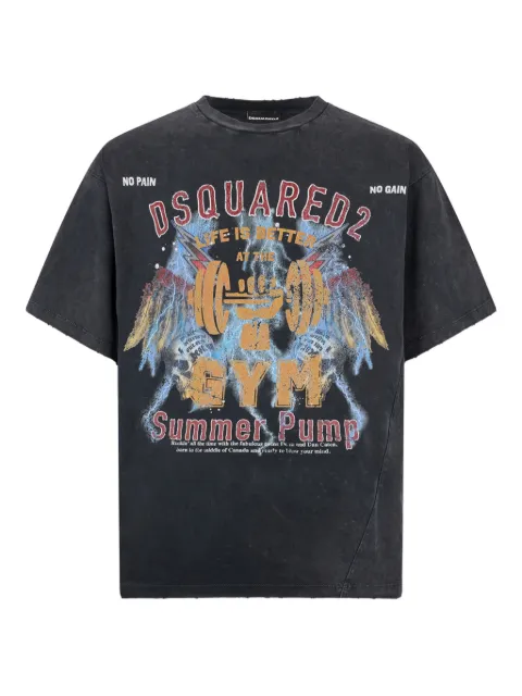 DSQUARED2 rock wash Iron Fit T-shirt Grey S74GD1539D20108