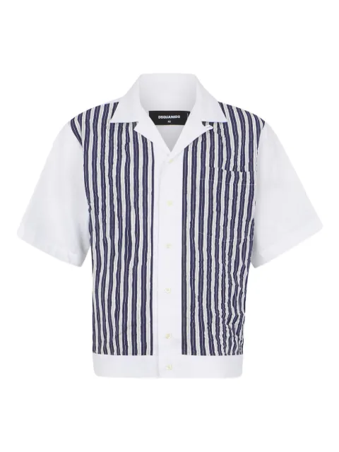 DSQUARED2 crinckled bowling shirt White S71DM0837D35477