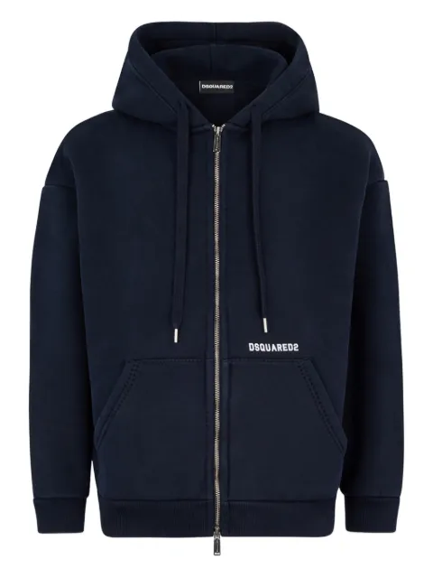 DSQUARED2 logo zipped hooded jacket Blue S74HG0185D25027