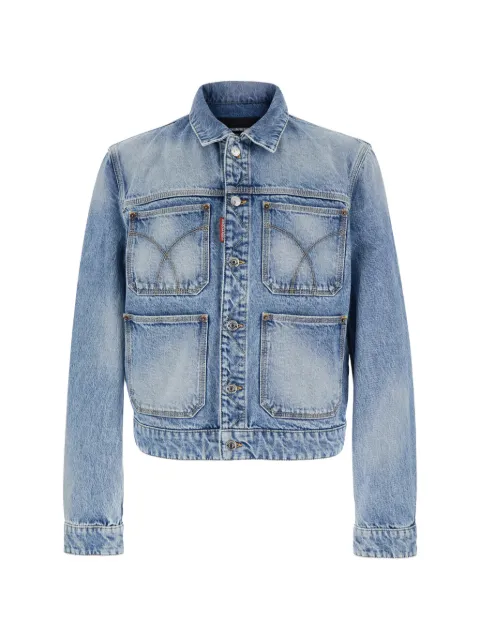DSQUARED2 light diagonale wash 70's jacket Blue S74AM1686S30839