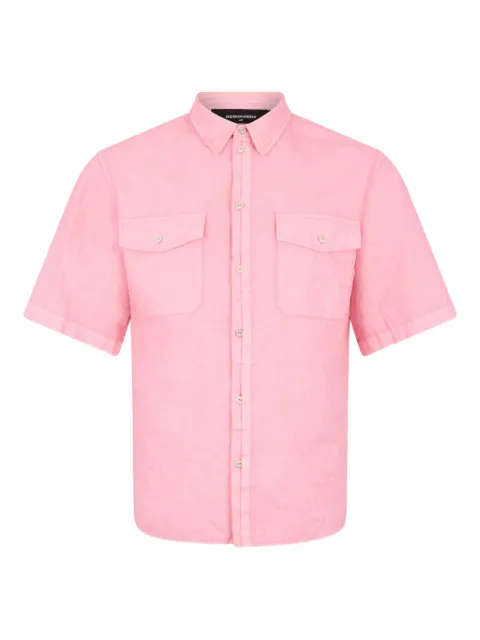 DSQUARED2 linen short sleeves shirt Pink S74DM0979D35457