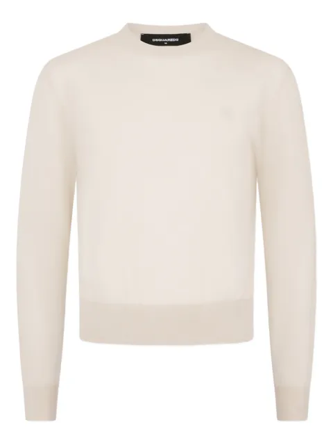 DSQUARED2 knit crewneck sweater Neutrals S74HA1626D13205