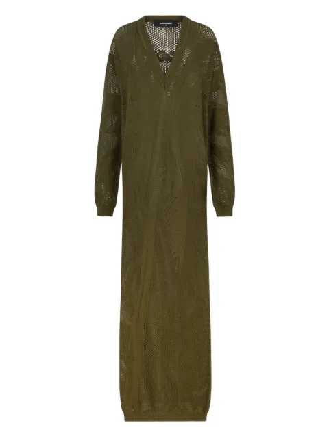 DSQUARED2 open work knit dress Green S75CV0988D13186