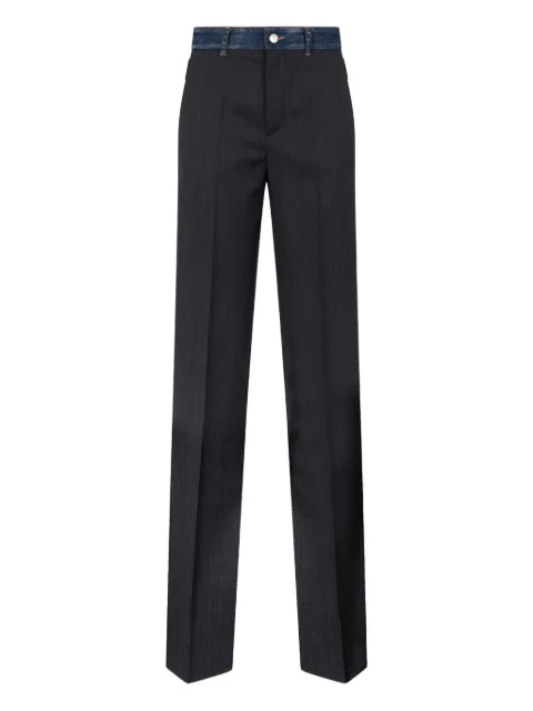 DSQUARED2 dark Rebel Rider wash hybrid denim tailor loose pants Grey S72KA1341S35739