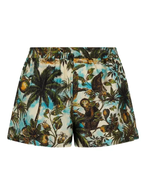 DSQUARED2 monkey print pull on shorts Neutrals S74MU0963D35461