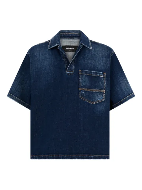 DSQUARED2 dark wash short-sleeves shirt Blue S74DM1027S30664