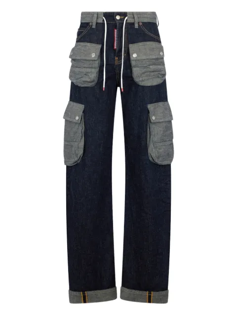 DSQUARED2 dark wight wash loose twist jeans Blue S75KB0532D30034