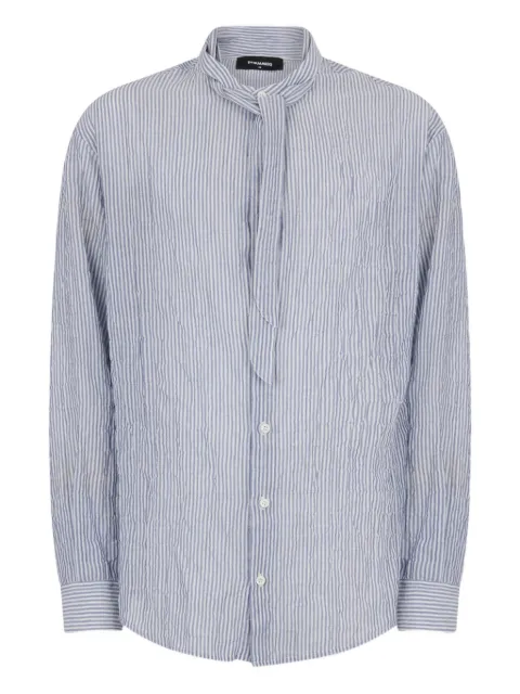 DSQUARED2 tie dropped shoulder shirt Blue S74DM0999D35435