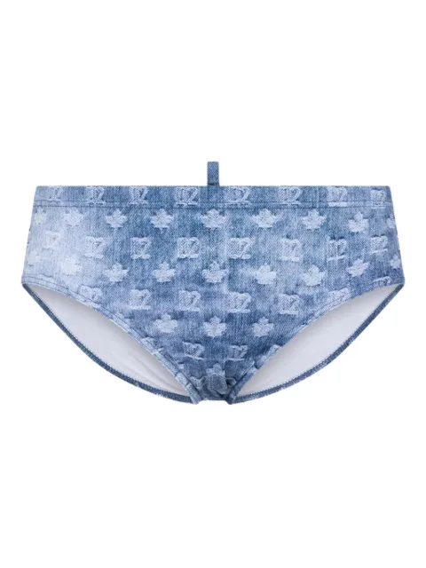 DSQUARED2 D2 Monogram swim briefs Blue D7B456800ISA01